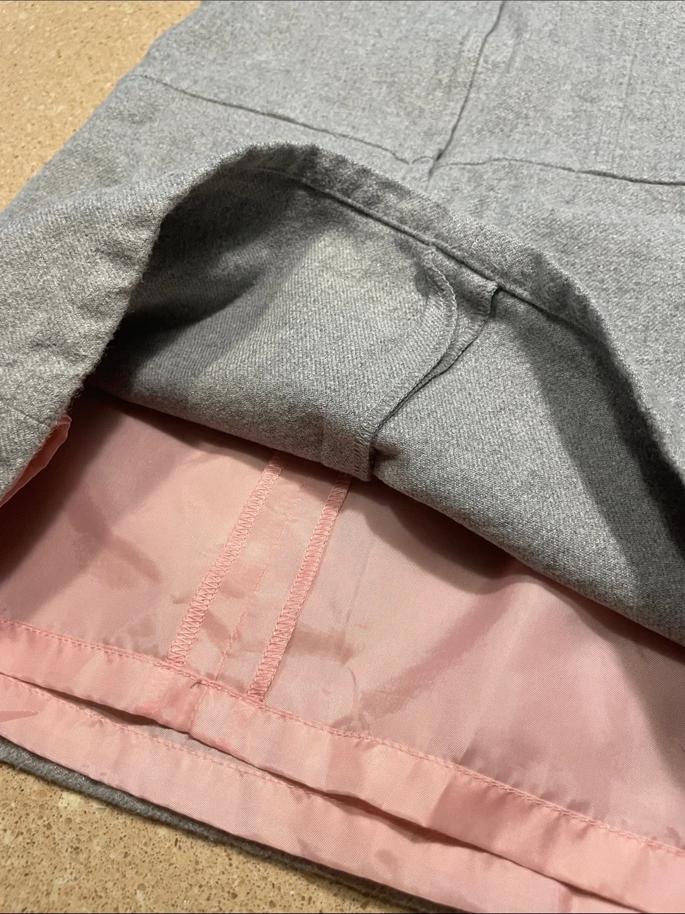 Old Navy Gray Dress with Pink Trim and Bows